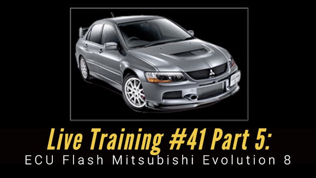 Ecu Flash Live Training: Mitsubishi Evolution 8 Part 5
