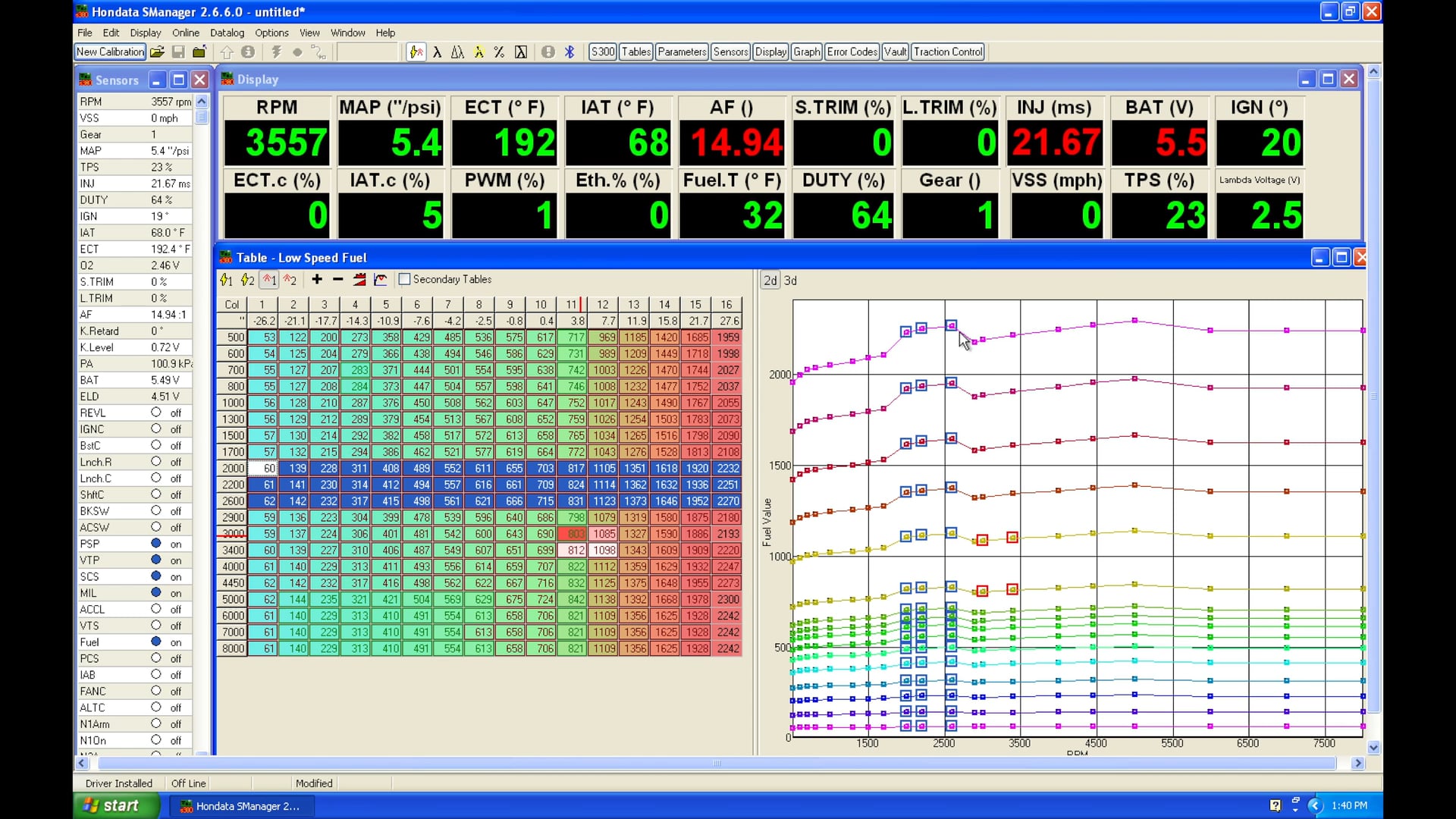 Hondata s300 Part 20: Main Fuel & Ignition Table Preperation