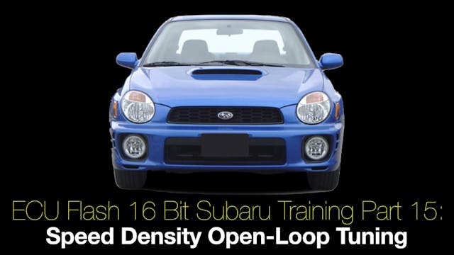 Ecu Flash 16 Bit Subaru Training Part 15: SD Open Loop Tuning