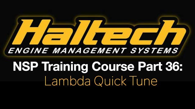 Haltech Elite NSP Training Course Part 36: Lambda Quick Tune