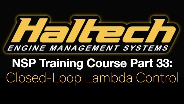 Haltech Elite NSP Training Course Part 33: Closed-Loop Lambda Control