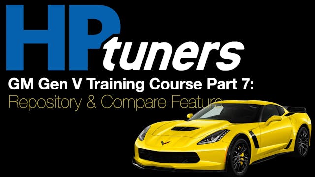 HP Tuners GM Gen V Training Part 7: Repository & Compare Feature