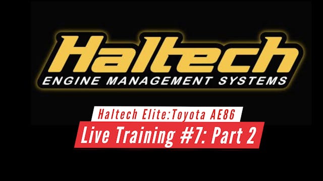 Haltech Elite Training: Toyota AE86 Part 2