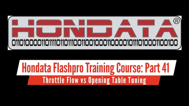 Hondata FlashPro Part 41: Throttle Flow vs Opening Table Tuning 