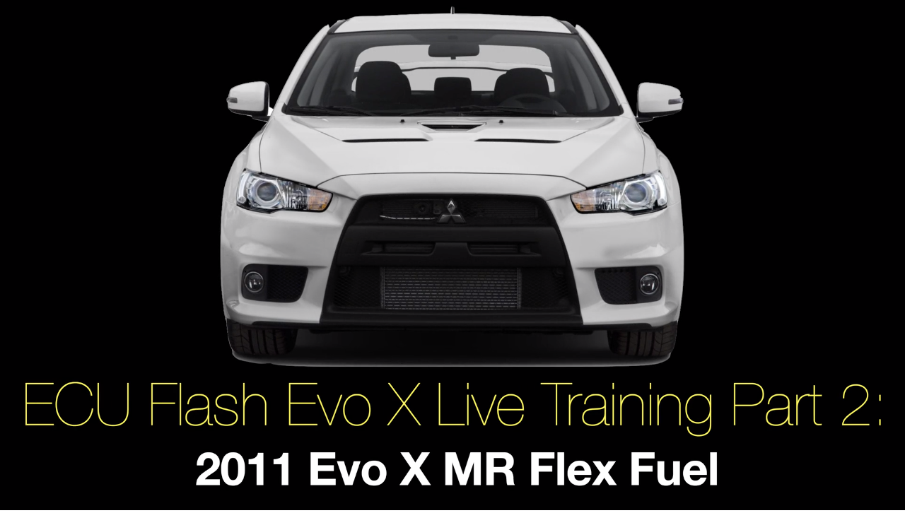 Ecu Flash Evo X Live Training Part 2: 2011 Evo X MR Flex Fuel