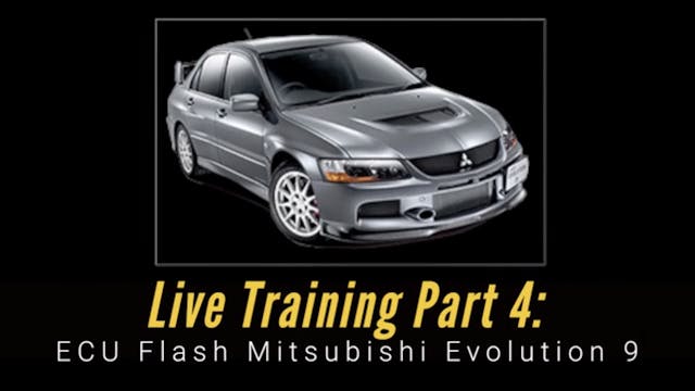 Ecu Flash Live Training: Mitsubishi Evolution 9 Part 4
