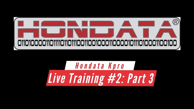 Hondata KPro Live Training: All Motor K20a2 EK Civic Part 3