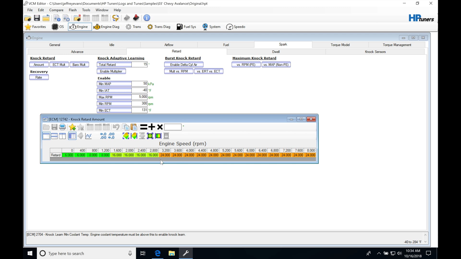 HP Tuners GM Gen III Part 13: Knock Control