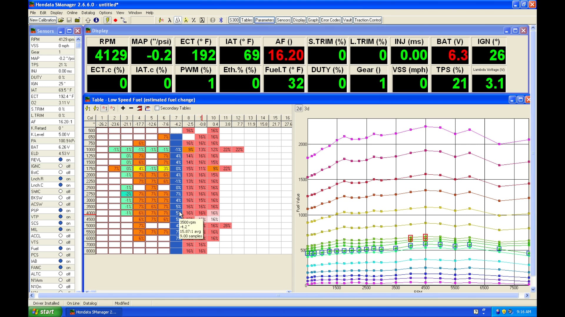 Hondata s300 Part 19: Lambda Overlay