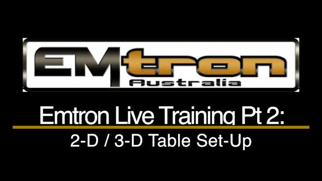 Emtron SFWD Acura Integra Live Training Part 2: 2-D / 3-D Table Set-Up