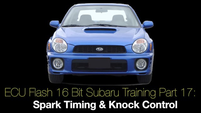 Ecu Flash 16 Bit Subaru Training Part 21: Spark Timing & Knock Control 