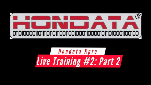 Hondata KPro Live Training: All Motor K20a2 EK Civic Part 2