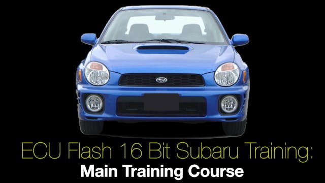 ECU Flash Training: Subaru 16 Bit (2000-2005)