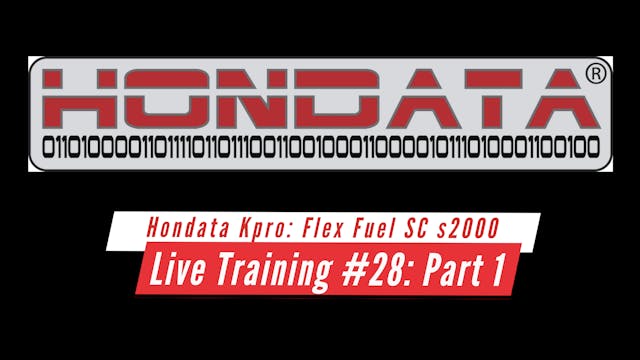 Hondata Kpro Live Training: Flex Fuel Supercharged Honda s2000 Part 1