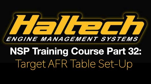 Haltech Elite NSP Training Course Part 32: Target AFR Table Set-Up