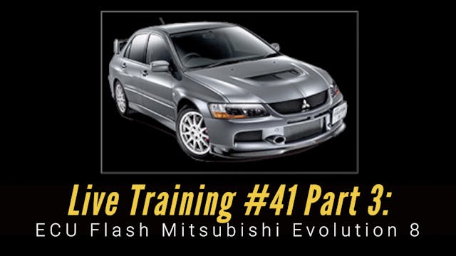 Ecu Flash Live Training: Mitsubishi Evolution 8 Part 3