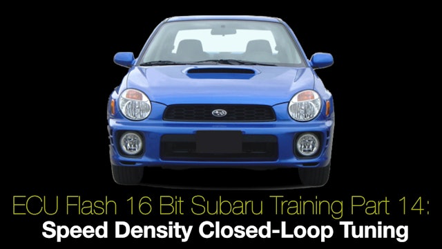 Ecu Flash 16 Bit Subaru Training Part 14: SD Closed Loop Tuning 