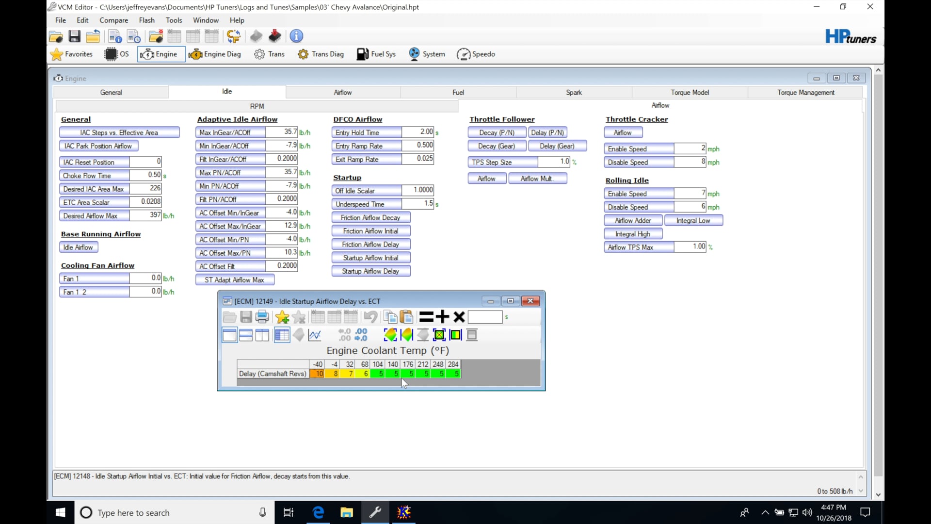 HP Tuners GM Gen III Part 17: Start-Up Airflow