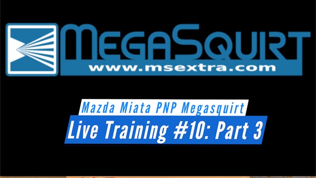 Megasquirt Live Training: Supercharged Miata Part 3