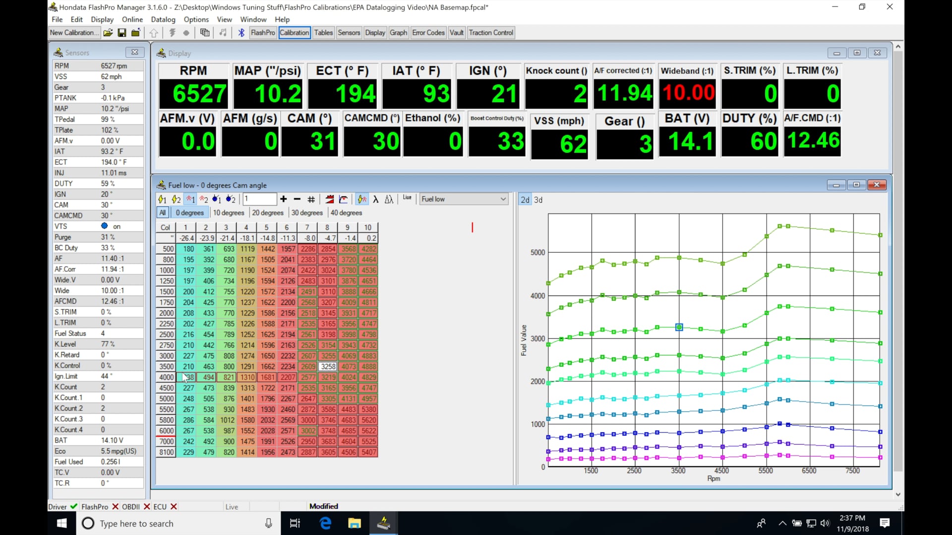 Hondata Flashpro Basemaps 8th Gen Hondata Flashpro Training Course - Evans Performance Academy