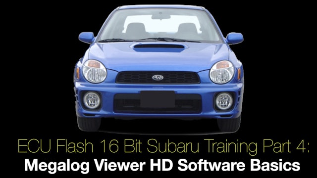 Ecu Flash 16 Bit Subaru Training Part 4: Megalog Viewer HD Software Basics 