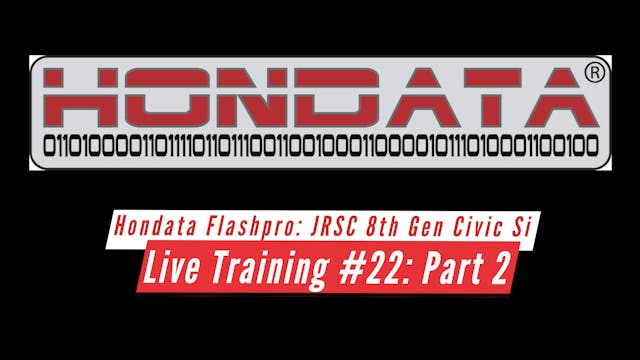 Hondata Flashpro Live Training: JRSC ...