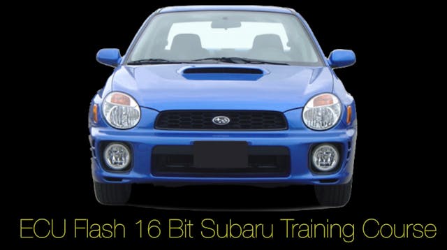Ecu Flash Training: 16 Bit Subaru