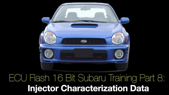Ecu Flash 16 Bit Subaru Training Part 8: Injector Characterization Data 