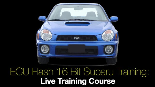ECU Flash Live Training: Subaru 16 Bit (2000-2005)