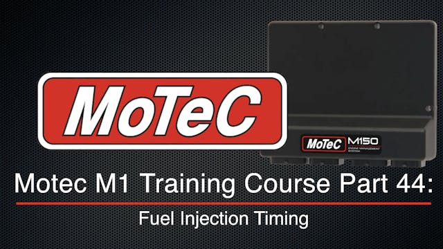 Motec M1 Training Course Part 44: Fuel Injection Timing