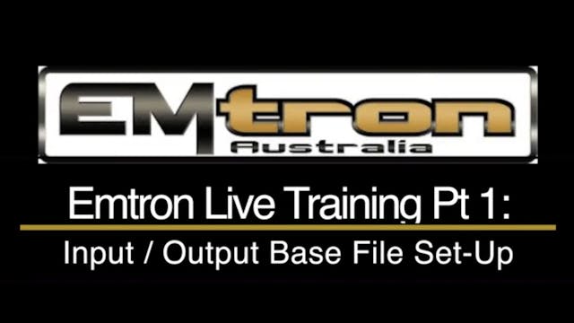 Emtron SFWD Acura Integra Live Training Part 1: Input/Ouput Base File Set-Up
