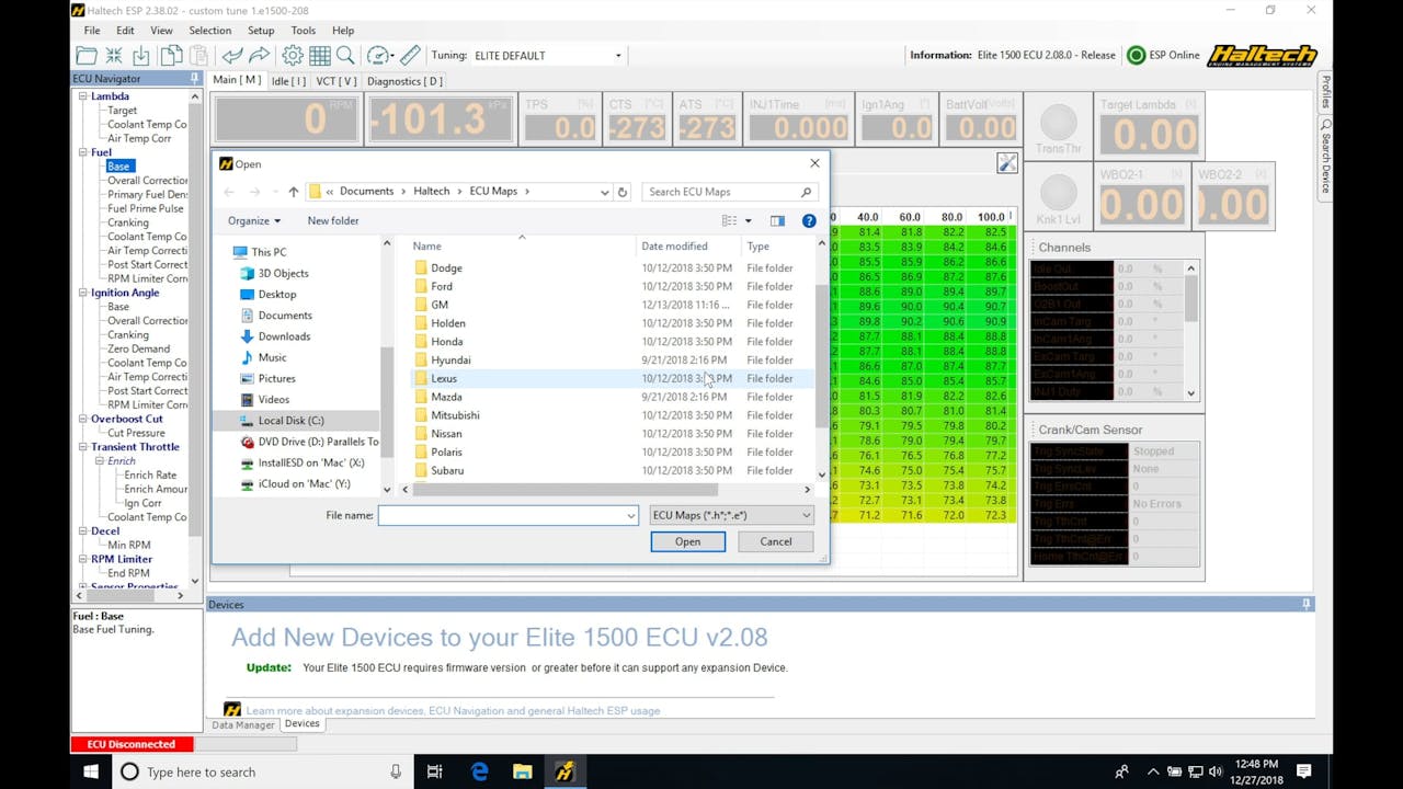 Haltech Elite Part 2: Software Overview - Evans Performance Academy
