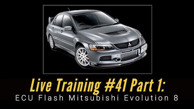 Ecu Flash Live Training: Mitsubishi Evolution 8 Part 1