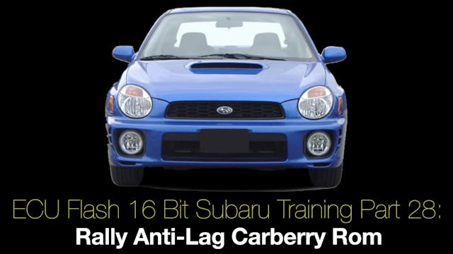 Ecu Flash 16 Bit Subaru Training Part 28: Rally Anti-Lag Carberry Rom 