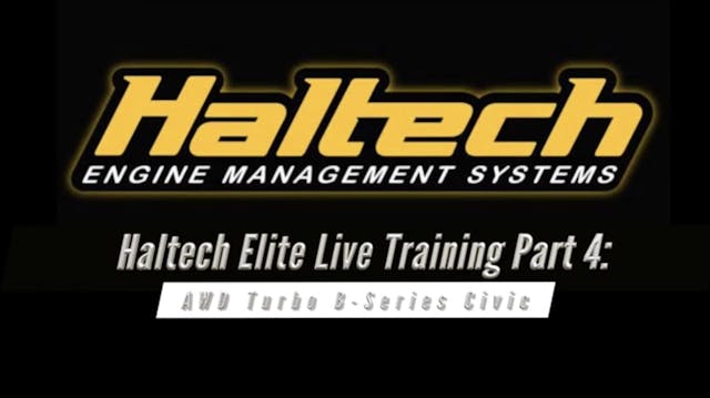 Haltech Elite Live Training Part 4: A...
