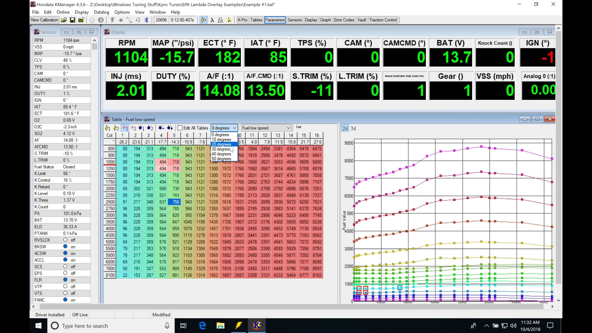 Hondata Kpro Part 21: Lambda Overlay