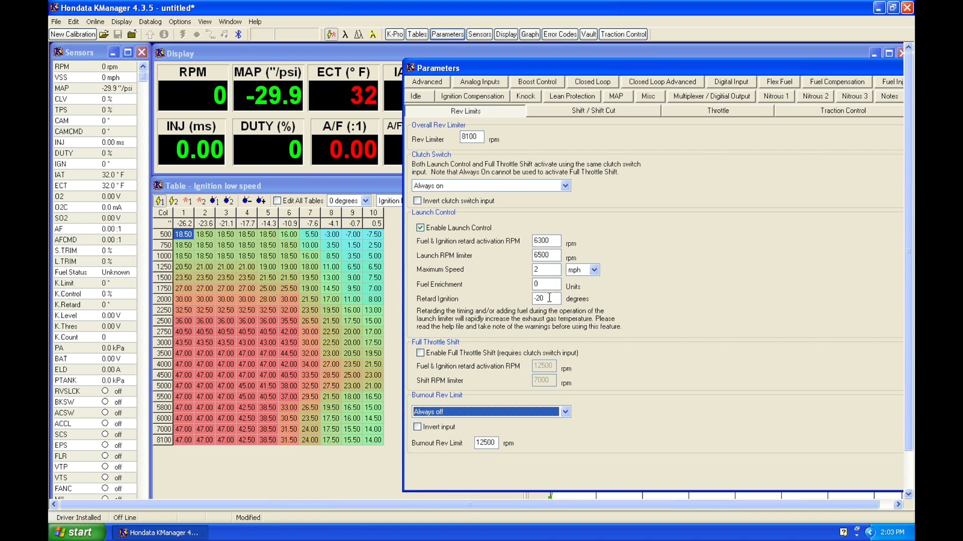 Hondata Kpro Part 16: Rev Limiters & Anti-Lag