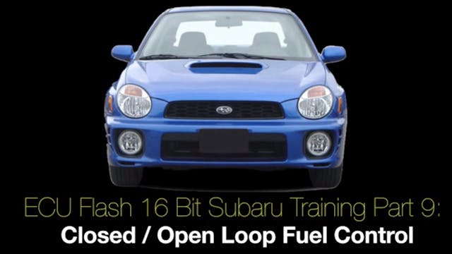 Ecu Flash 16 Bit Subaru Training Part 9: Closed / Open Loop Fuel Control 