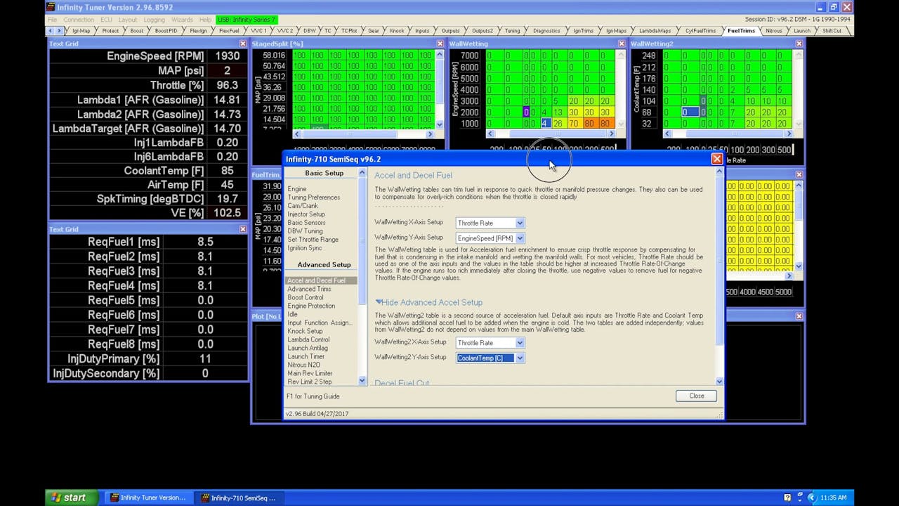 AEM Infinity Part 15 Acceleration & Deceleration Fuel AEM Infinity