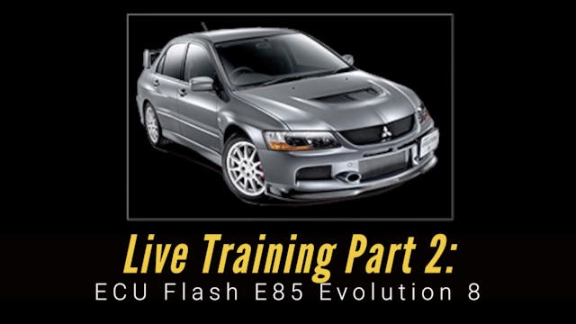 Ecu Flash Live Training: Mitsubishi E...