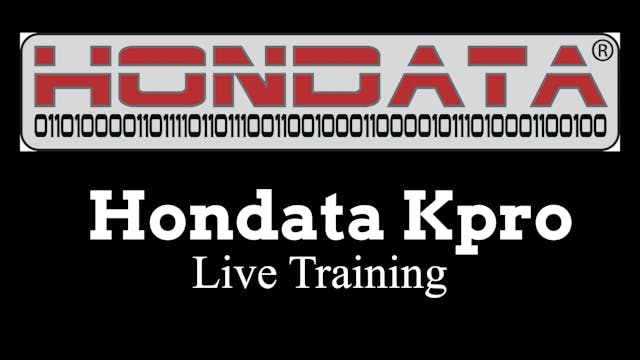 Hondata Kpro Live Training