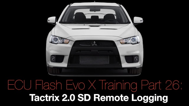 Evo X Ecu Flash Training Course Part 26: Tactrix 2.0 SD Card Logging 