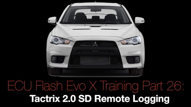 Evo X Ecu Flash Training Course Part 26: Tactrix 2.0 SD Card Logging 