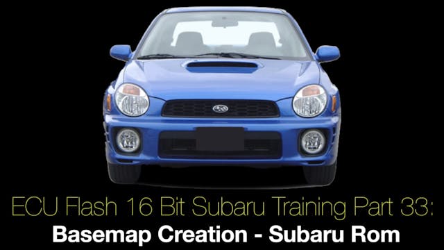 Ecu Flash 16 Bit Subaru Training Part 33: Basemap Creation Subaru Rom 