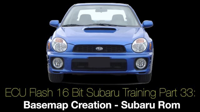 Ecu Flash 16 Bit Subaru Training Part 33: Basemap Creation Subaru Rom