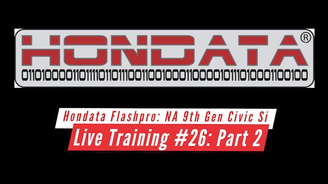 Hondata Flashpro Live Training: Natur...