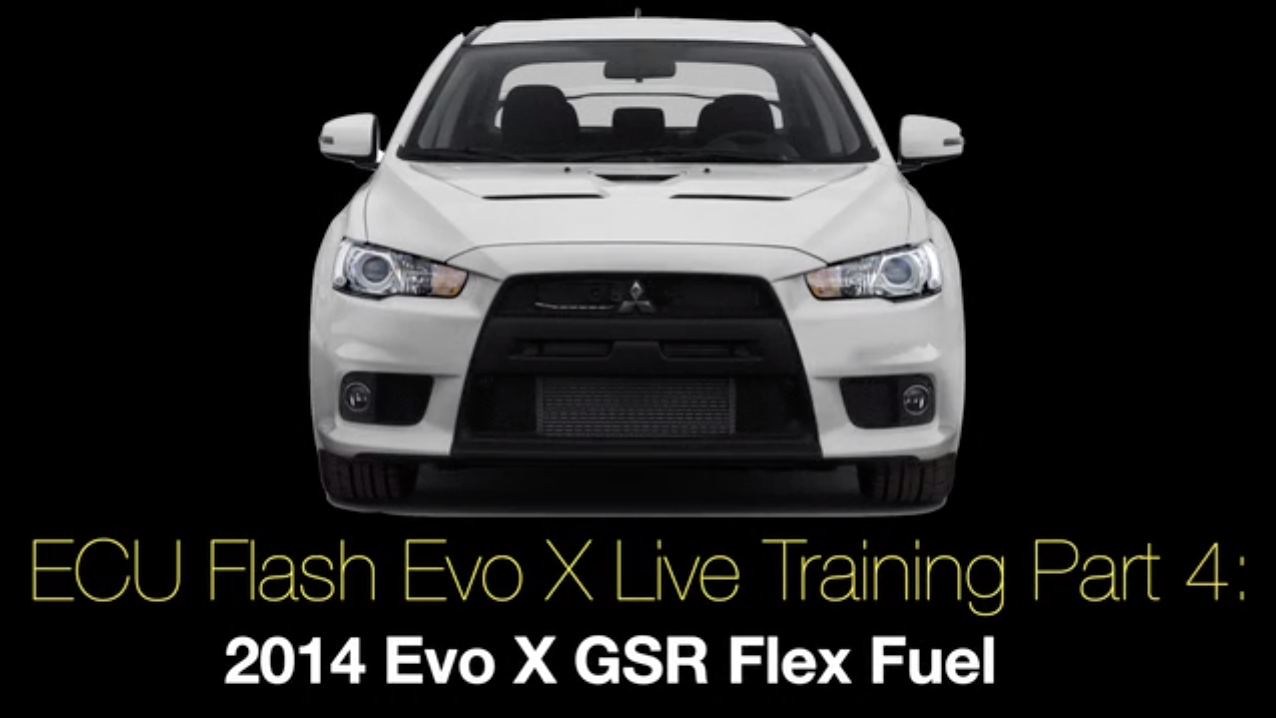 Ecu Flash Evo X Live Training Part 4: 2014 Evo X GSR Flex Fuel 