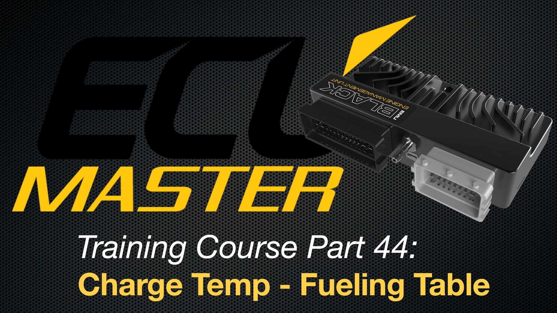 ECUMaster Training Course Part 44: Charge Temp Table