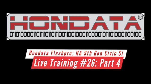 Hondata Flashpro Live Training: Naturally Aspirated 9th Gen Si Part 4