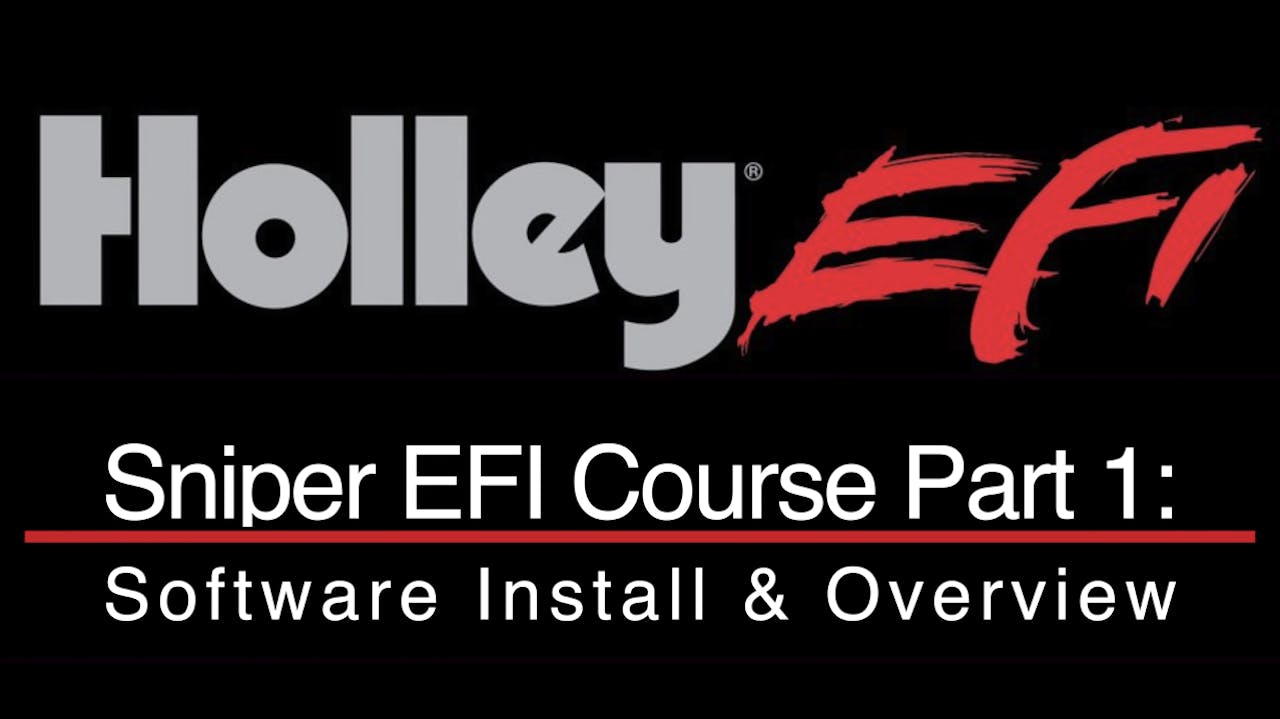Holley Sniper EFI Training Part 1 Laptop Software Installation